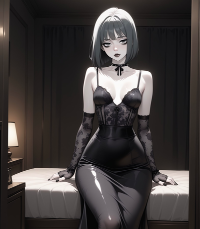 Happy Ending | You're on your honeymoon with your goth wife.