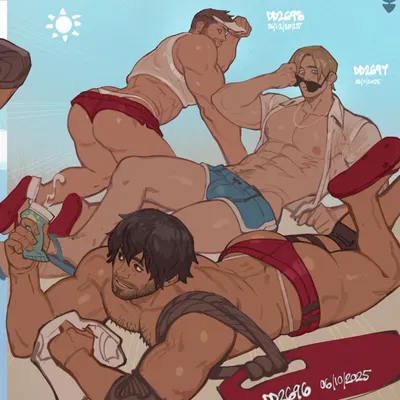 Chris, Leon and Carlos on vacation