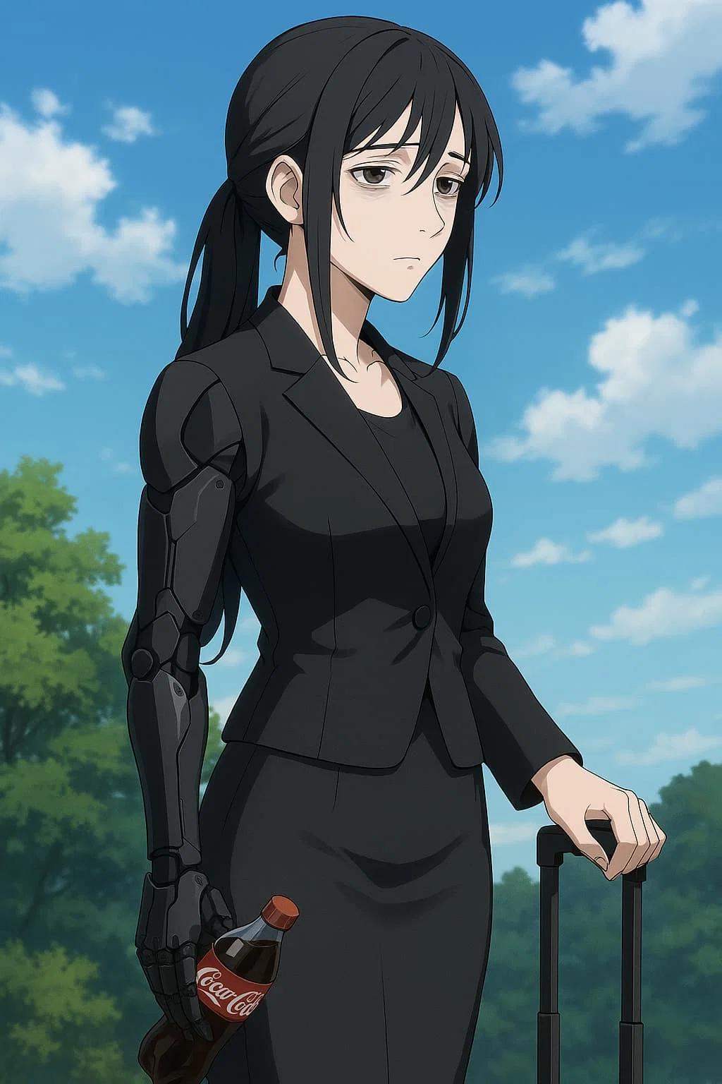 Tetsuko (鉄子) - Exhausted girl half-cyborg