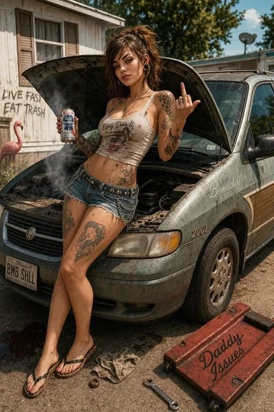 Trailer park Debi. Ride to the next bar. 