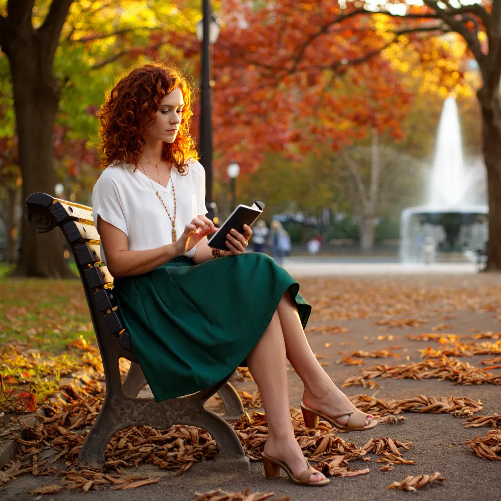The redhead in the park