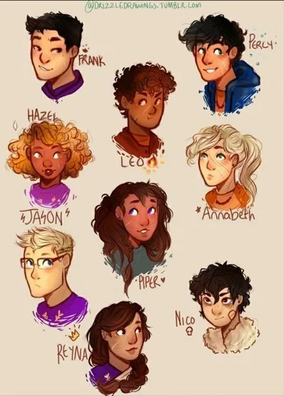 The Seven PJO (+ Will, Nico, and Grover)