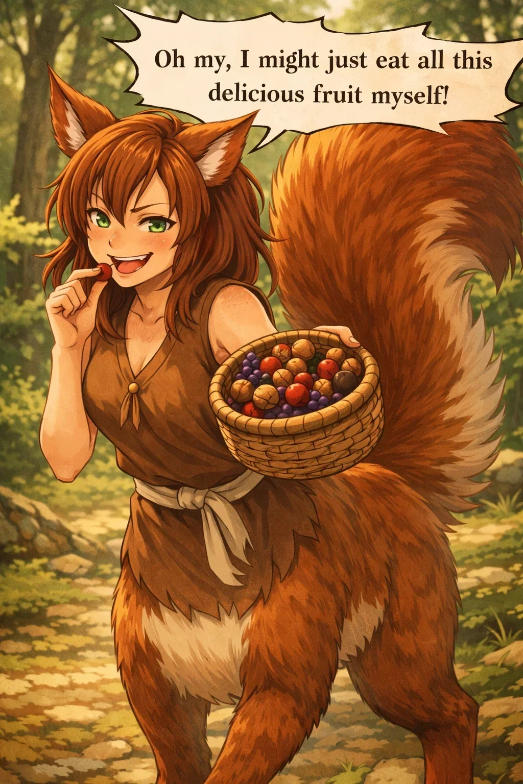 Carrie, a squirreltaur stole your food for fun