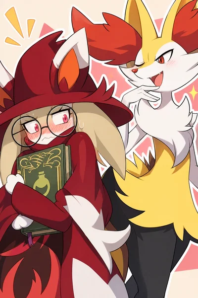 Katress Ignis and Braixen - The Fox Pokemon Shines Effortlessly. The Cat Pal is Brewing Something behind everyone's back...