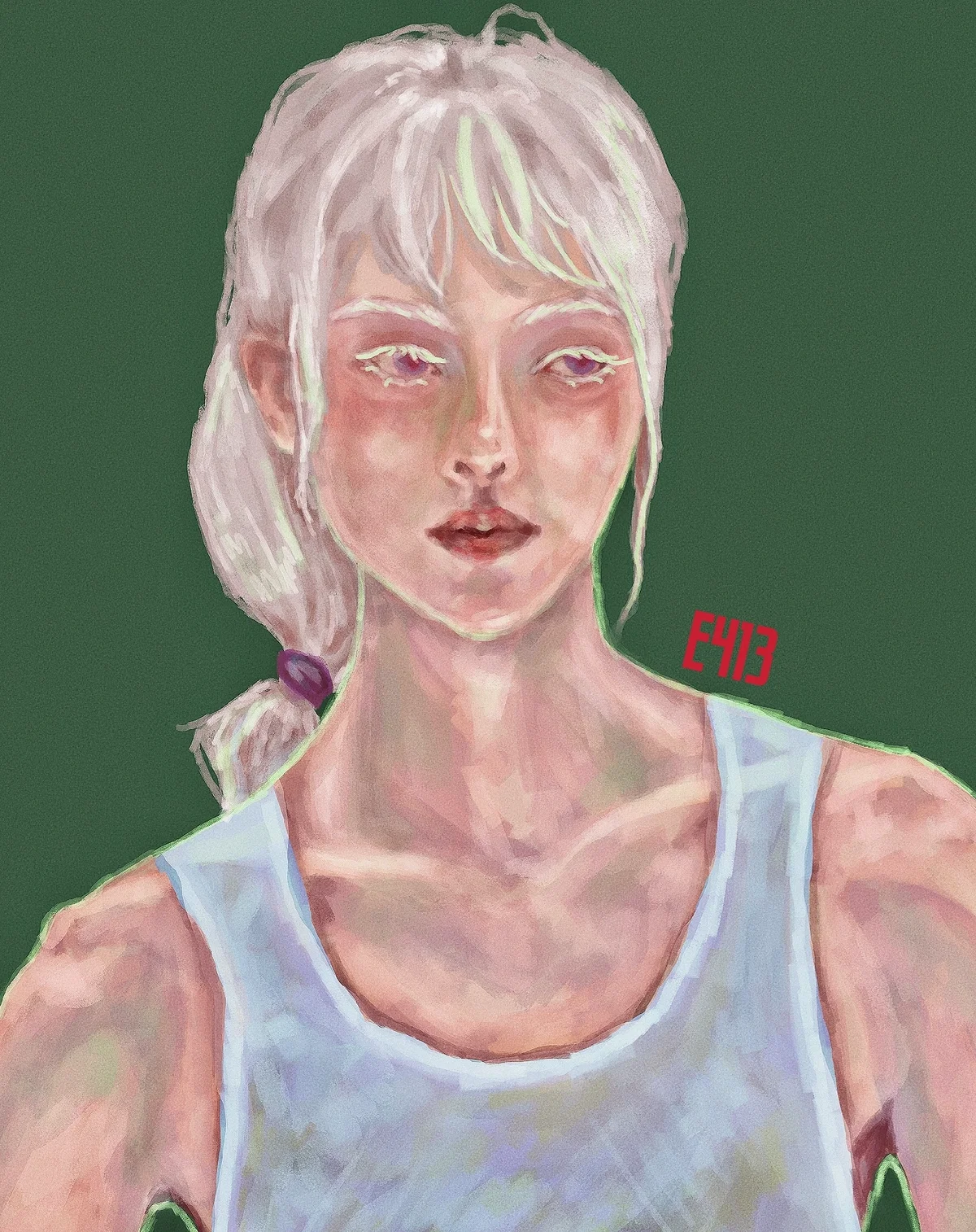 Albino 'pick me' boy;