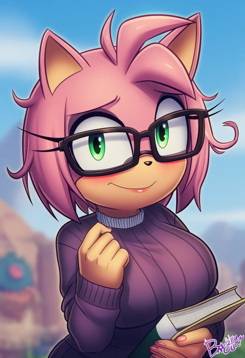 The Sonic Nerd Girls (Amy Rose, Rouge the Bat, and Blaze the Cat)