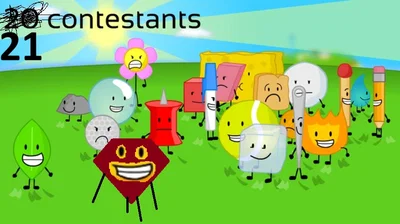 Golf Ball, Tennis Ball, Ruby, and Flower || BFDI