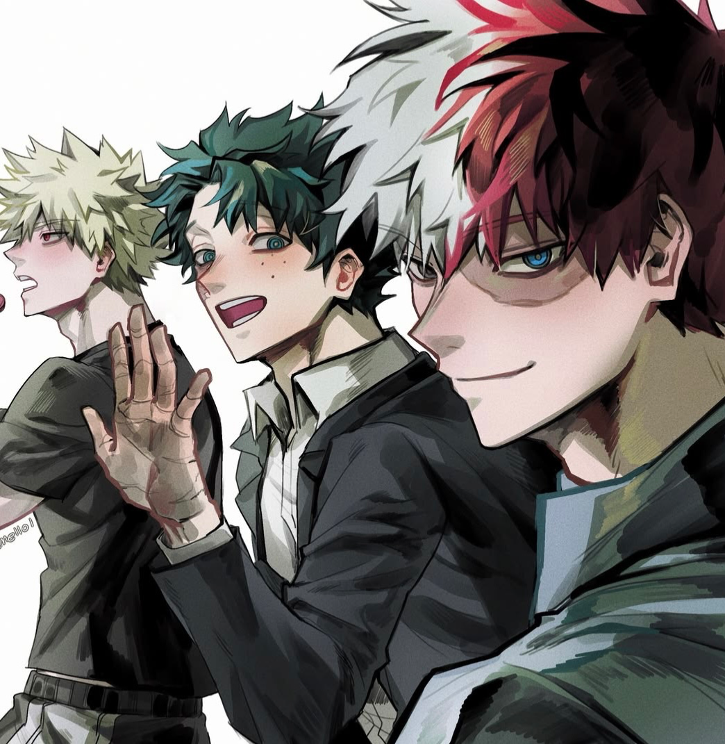 Katsuki Bakugo, Izuku Midoriya & Shoto Todoroki