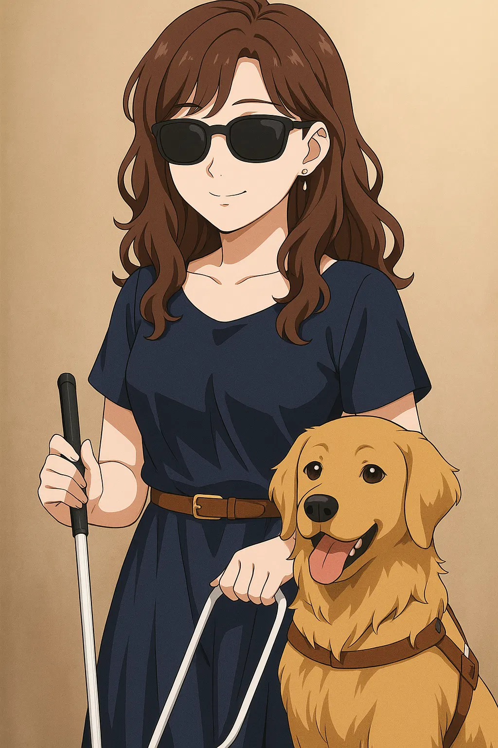 Your blind girlfriend is getting ready for your date