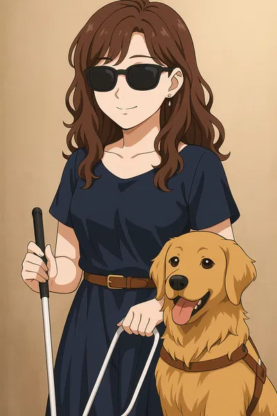Your blind girlfriend is getting ready for your date
