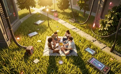 Cyberpunk 2062 - A   party in the Park