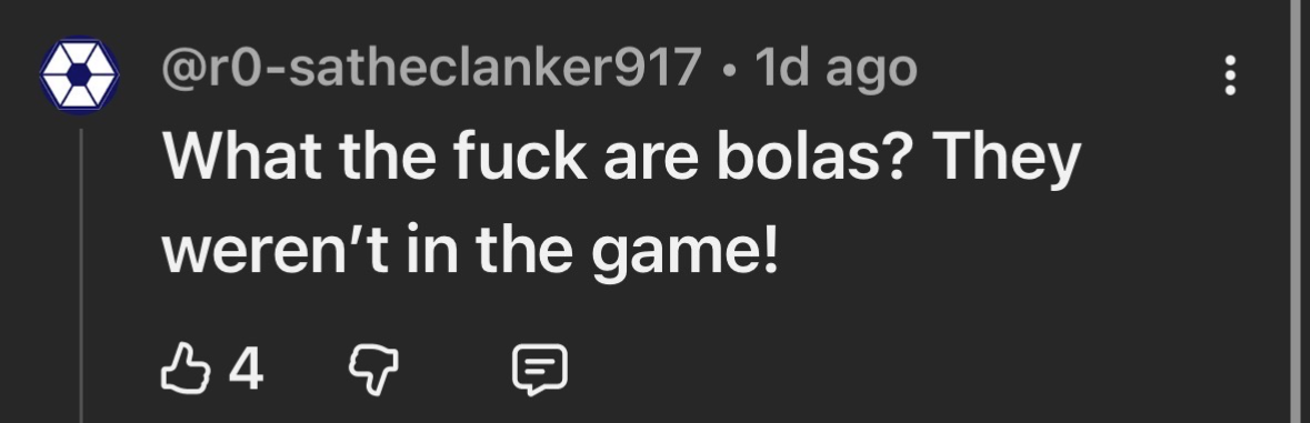 This dude I found don’t know about bolas
