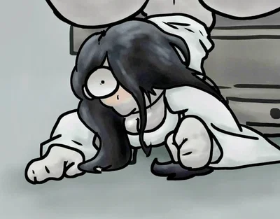Sadako is stuck. (W title Right?)