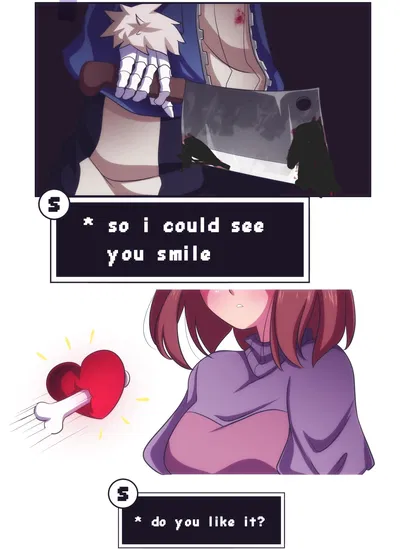 Gifting frisk a beheaded lizard