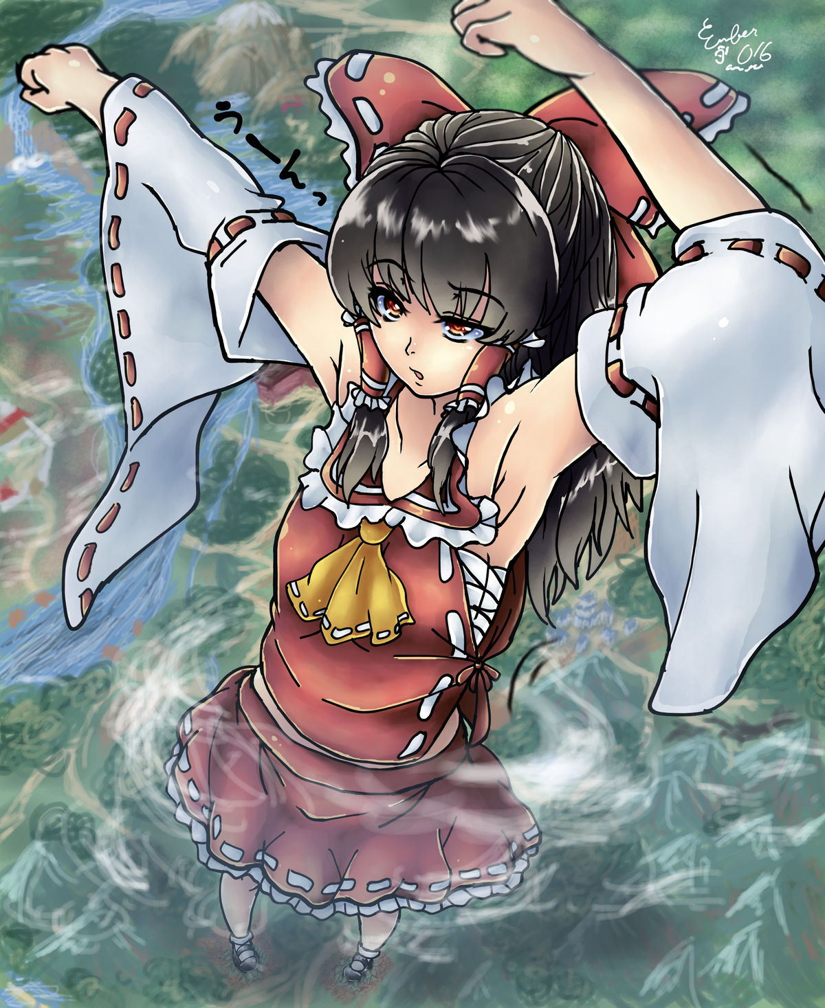 Giantess Reimu Hakurei | That miko won't stop growing!
