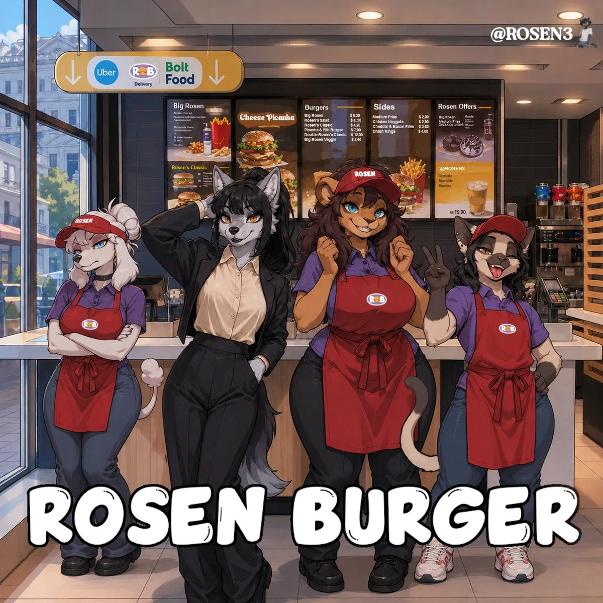 Stuffing your mouth with their buns | Rosen Burger