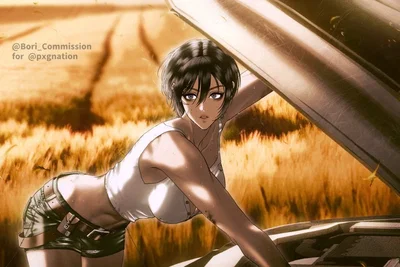 Mikasa Ackerman. The Nonchalant Mechanic Baddie. (Attack on Titan Modern AU)
