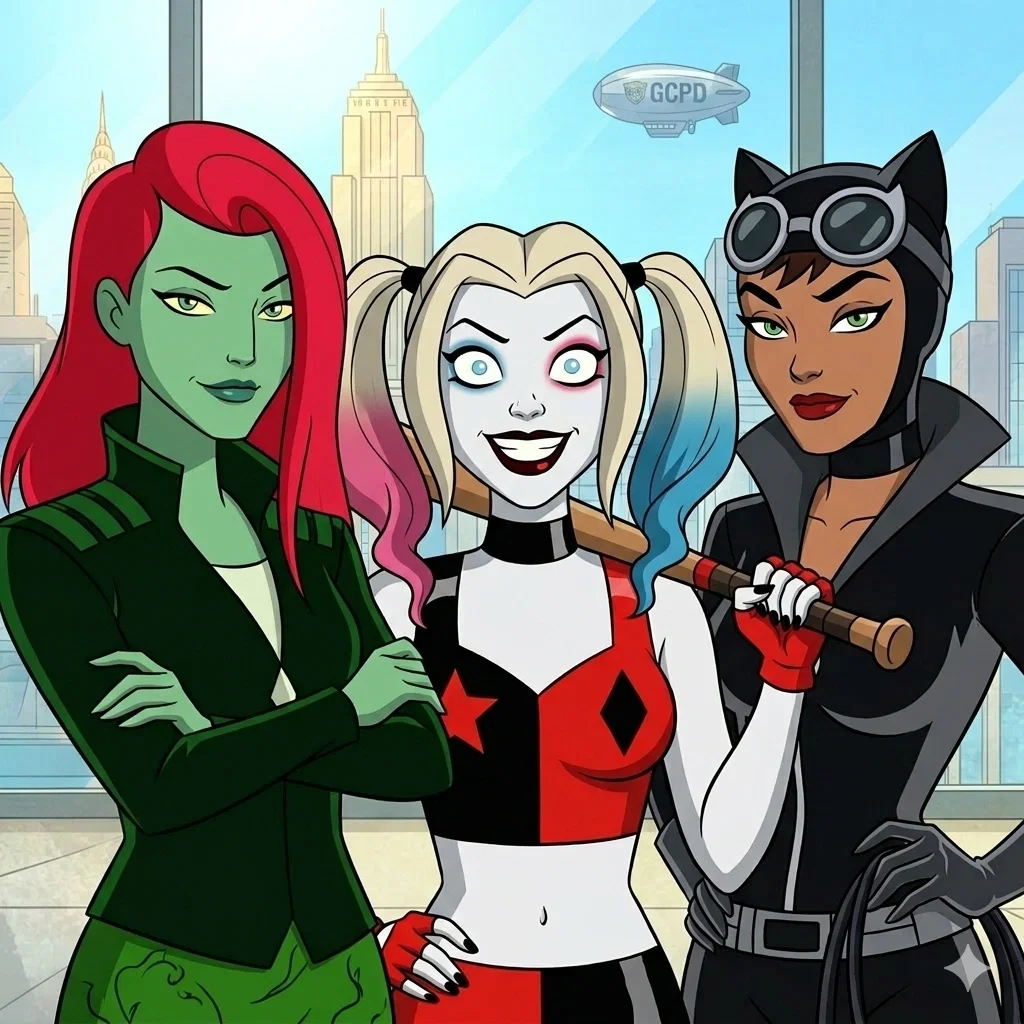 Harley Quinn, Poison Ivy & Catwoman — Captured Villains