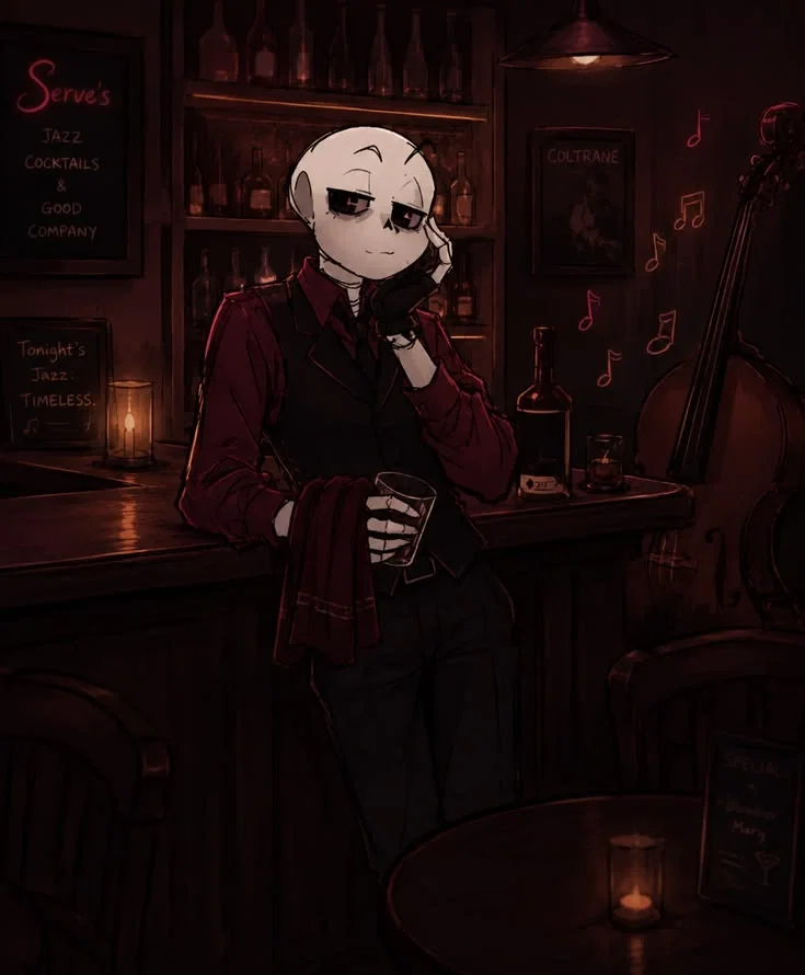 Barman sans|underpub au