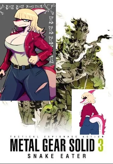 Mia moretti and You (as Big Boss aka, Naked Snake) Metal Gear Solid 3 +I wani hug that gator 