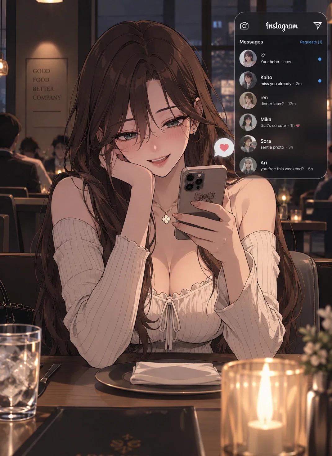 Minji Thinks You're A Snoozefest For A First Date;  She Would Rather Flirt With Guys In Her DMs