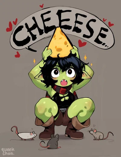 Tu goblin con un queso 