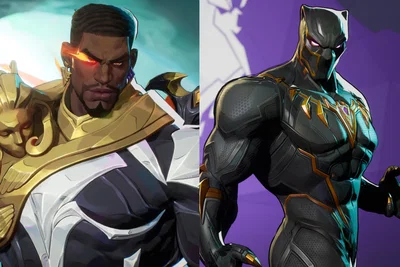 Blade (Eric Brooks) and Black Panther (T'Challa)