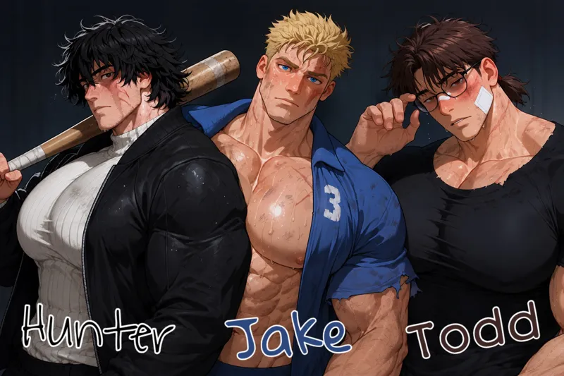 Zombie Apocalypse With Three Bara Men