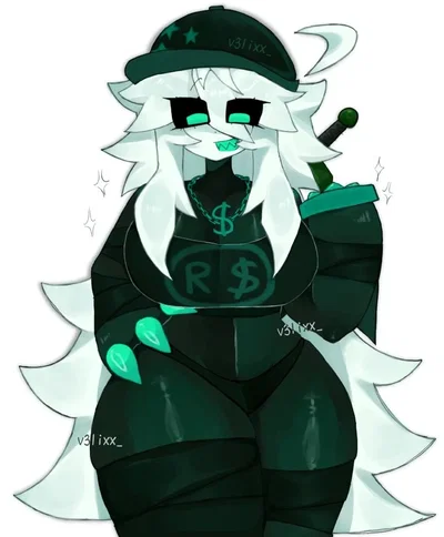 ⟬Female Pursuer ⩒ She's so green like a fine stack of robux🤑⟭