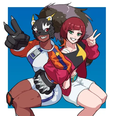 Reina and Bearcatmon, the unstoppable team.