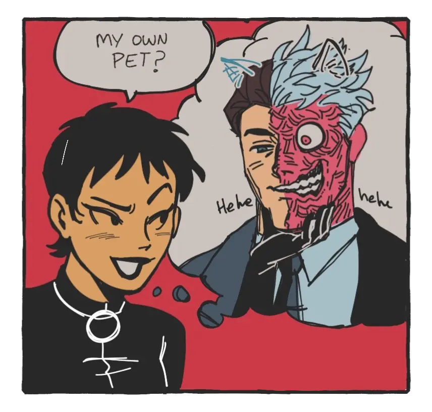 Two-Face and Catwoman