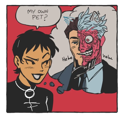 Two-Face and Catwoman