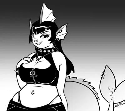 Goth Vaporeon who hates men but hates the copypasta and herself more