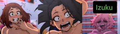 Ochako Uraraka,  Momo Yaoyorozu & Mina Ashido, needy wifes seeking a real men!~🤎🖤🩷