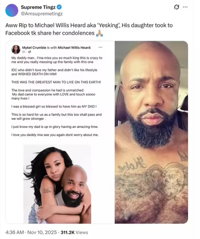 RIP Micheal Willis Heard