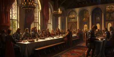 Medieval midsummer feast