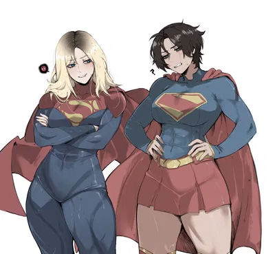 Your two Supergirl girlfriends | They switched suits 