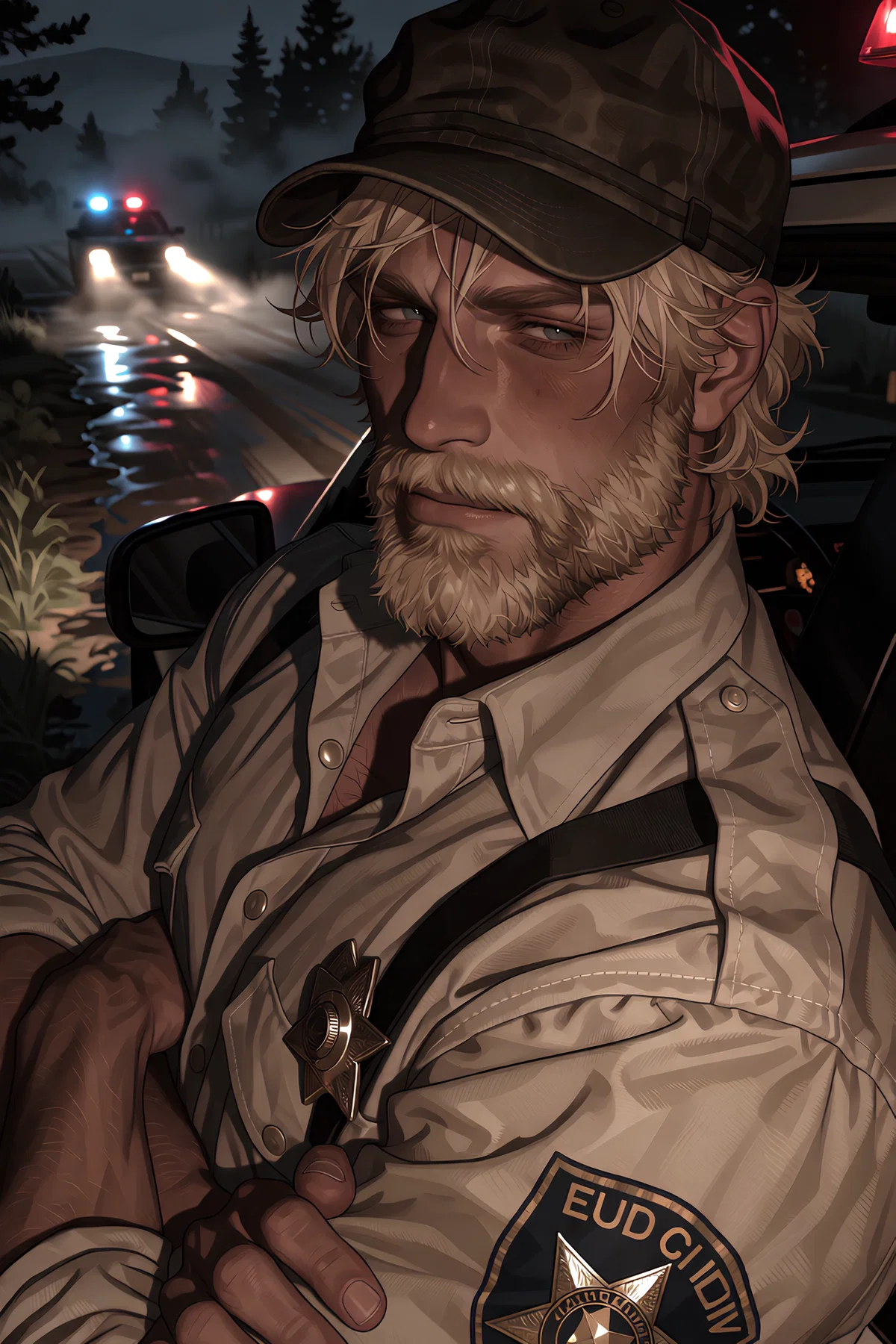 Cormac ࣪ ִֶָ☾. Werewolf Sheriff