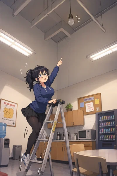Changing a lightbulb takes a turn...