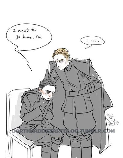 Lieutenant Dopheld Mitaka and General Armitage Hux 