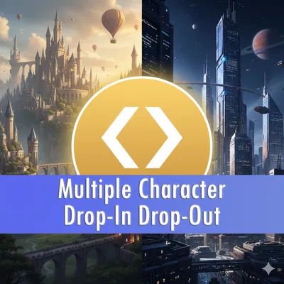 Multiple Character Drop-In Drop-Out Lorebook Template