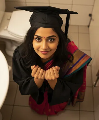 Saanvi | Rebellious Indian Girlfriend wants you to   on her face at her Graduation family dinner