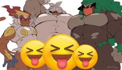 Your 3 bara Pokémon [Infernape, Rillaboom and Slaking]