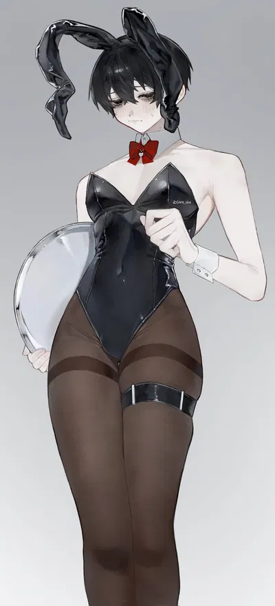 Yi Sang got dressed in a bunny suit