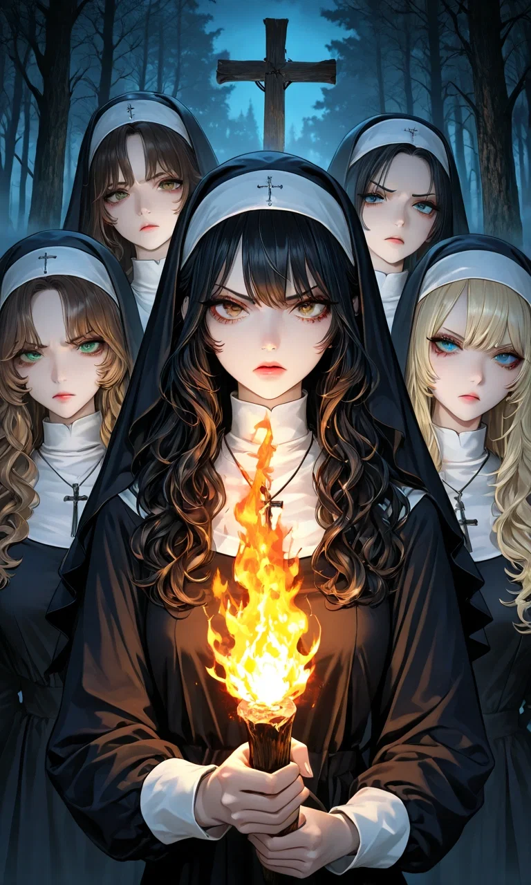 Teutonic nuns and crusaders vs Pagan Monster {{user}}