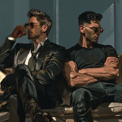 Tony Stark and Frank Castle