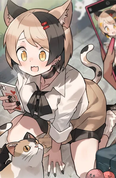 Calico | Your roommate Catgirl can't stay quiet in the middle of the night