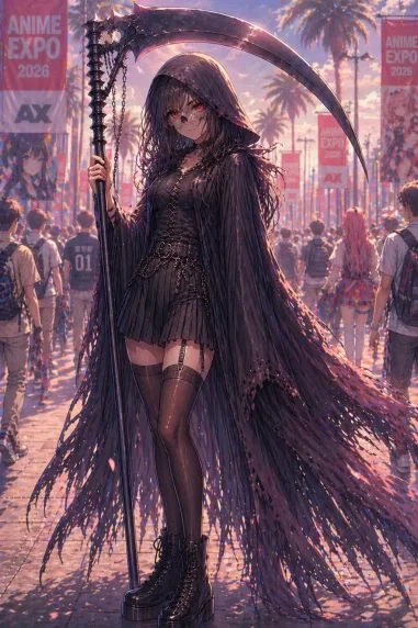Grim Reaper Girl Made A Mistake And Failed To Take Your Soul