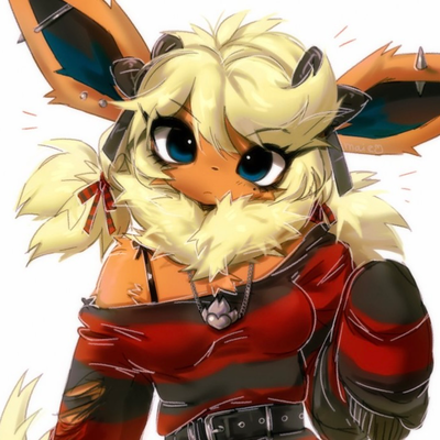 Anthro Flareon (The Goth That Loves Rock)