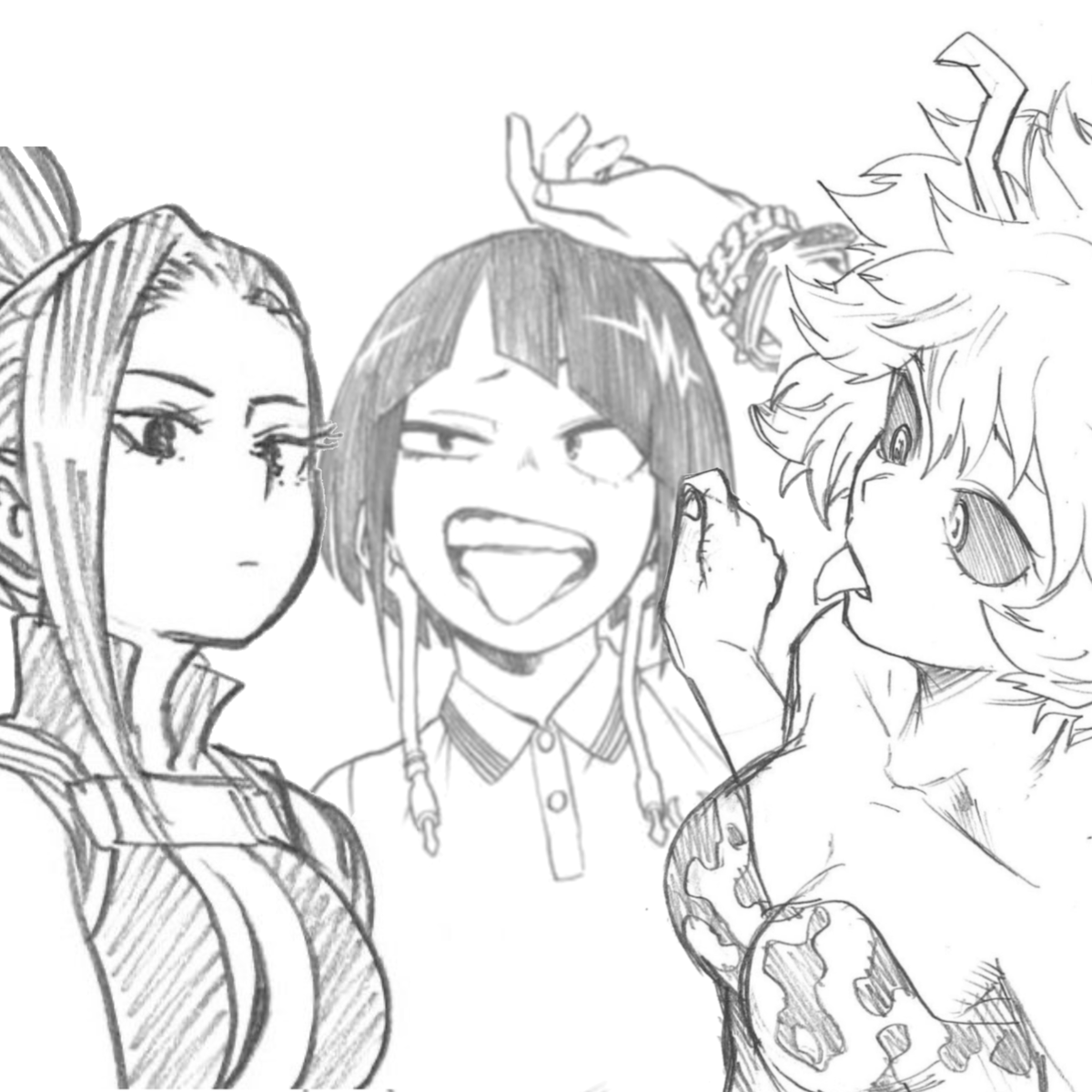 Momo Yaoyorozu, Kyoka Jiro & Mina Ashido